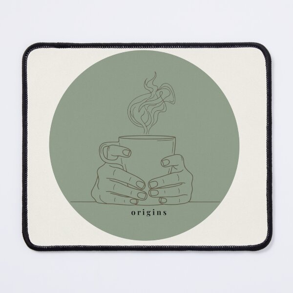 Item preview, Mindful Morning Coffee – Sage Green Botanical Circle Illustration designed and sold by ORIGINS LINES.