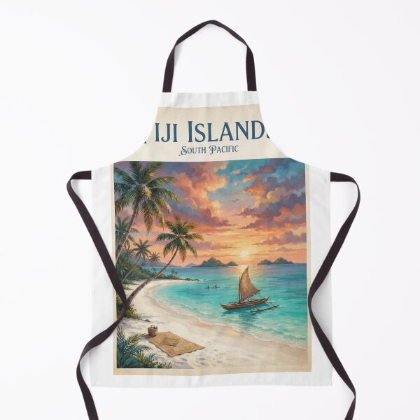 Item preview,   Fiji Islands Vintage Travel Poster – Tropical South Pacific Paradise designed and sold by ElartedeNoel.