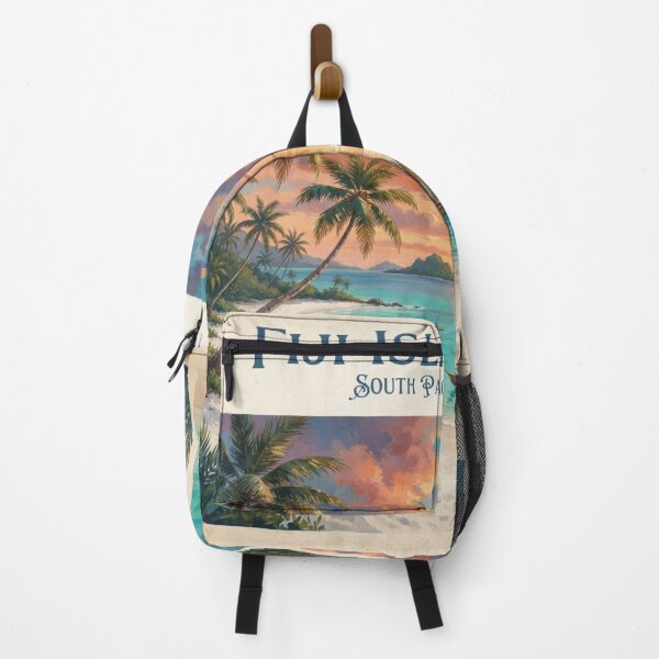 Item preview, Fiji Islands Vintage Travel Poster – Tropical South Pacific Paradise designed and sold by ElartedeNoel.