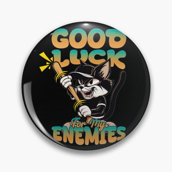 Item preview, Good Luck for My Enemies Cat Baseball designed and sold by Szpaku desart .