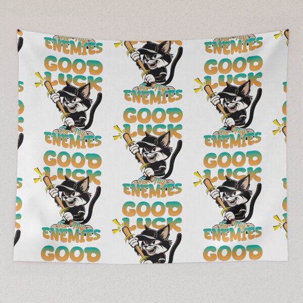 Item preview, Good Luck for My Enemies Cat Baseball designed and sold by Szpaku desart .