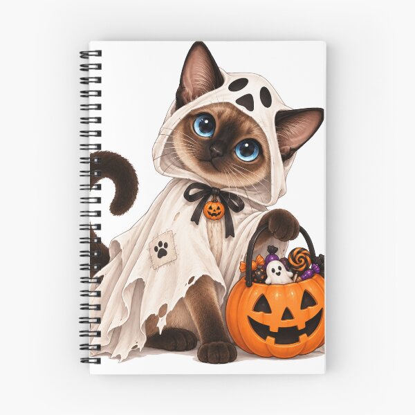 Item preview, Decor Cute Siamese Cat Ghost Halloween designed and sold by NoExcusesTraveller .