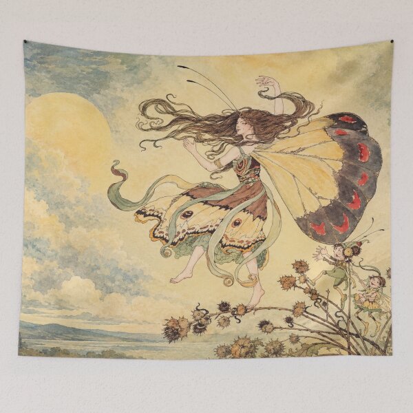 Item preview, Fairy Tale Wall Art, Vintage Fairy Illustration Print, Frances Comstock Fantasy Art designed and sold by RickE.