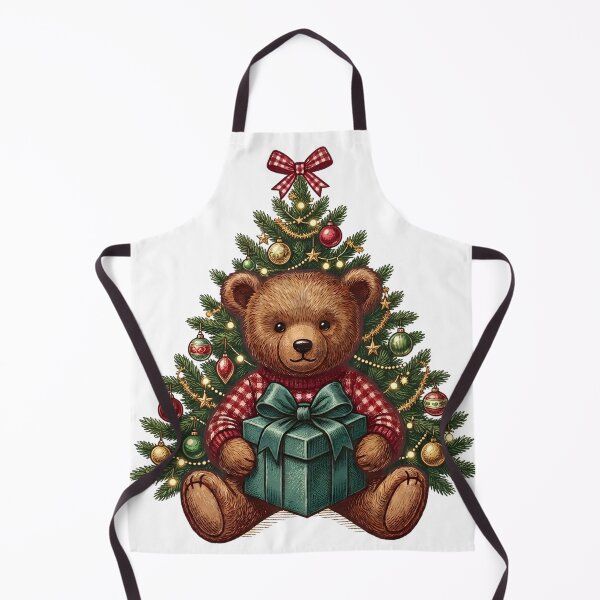 Item preview, Vintage Christmas Teddy Bear designed and sold by Miss Sassy Party Designs.