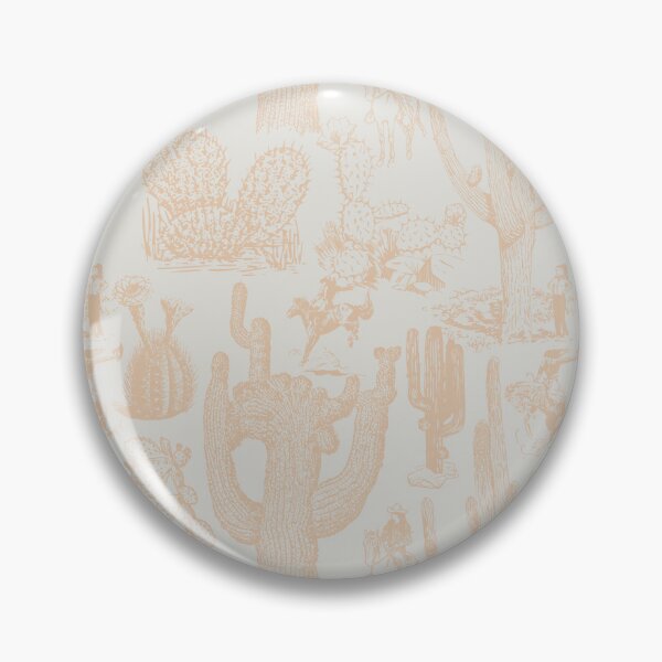 Item preview, Western Cactoile with Cowgirls in Cream and Peach  designed and sold by YesterdayColl.