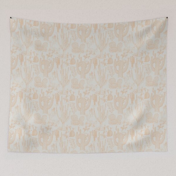 Item preview, Western Cactoile with Cowgirls in Cream and Peach  designed and sold by YesterdayColl.