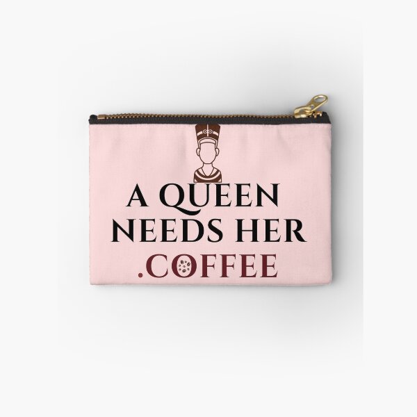 Item preview, A Queen Needs Her Coffee Funny Egyptian Nefertiti Coffee Lover Quote Design designed and sold by LailaStudiosArt.
