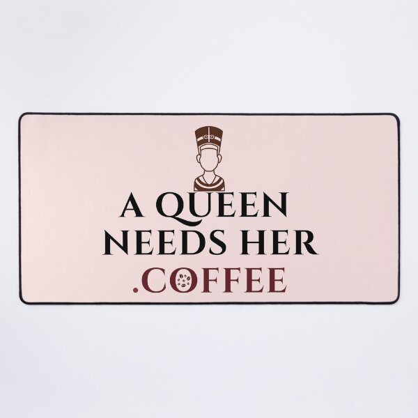 Item preview, A Queen Needs Her Coffee Funny Egyptian Nefertiti Coffee Lover Quote Design designed and sold by LailaStudiosArt.