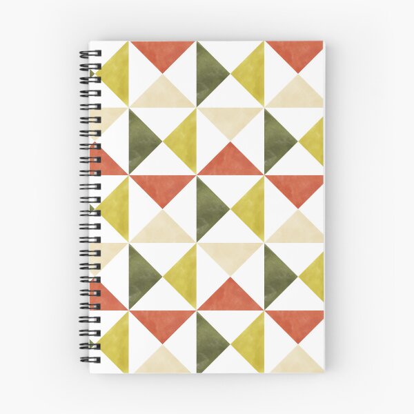 Item preview, Retro Geometric Watercolor Triangles in Mustard Yellow, Rust and Olive Green designed and sold by QuestingPixel.