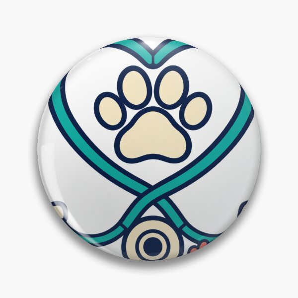 Item preview, Stethoscope Heart With Dog Paw for Vet Techs designed and sold by eignvalue.