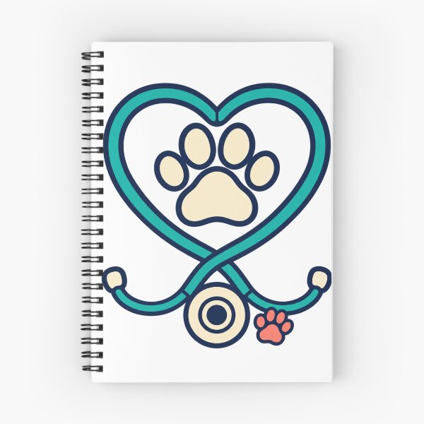 Item preview, Stethoscope Heart With Dog Paw for Vet Techs designed and sold by eignvalue.
