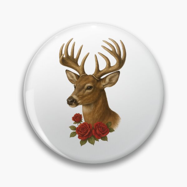Item preview, Deer with Roses designed and sold by zibziby.