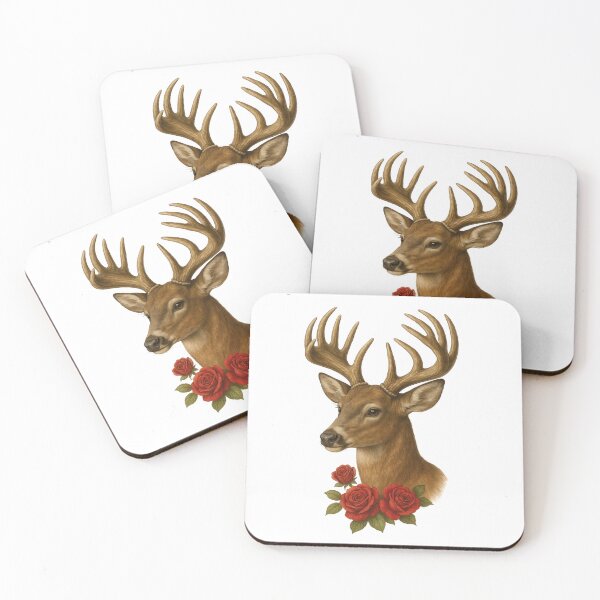 Item preview, Deer with Roses designed and sold by zibziby.