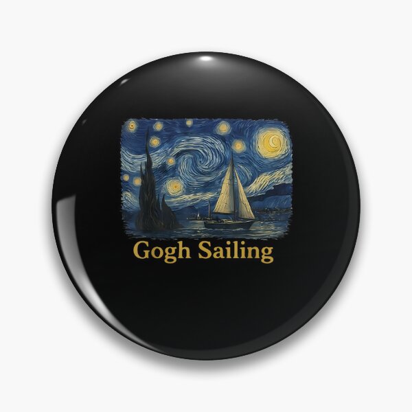 Item preview, Gogh Sailing Sailor Sailboat Van Gogh Boating Starry Night designed and sold by leevekaArt.