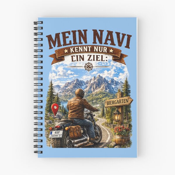 Item preview, Funny Bavarian Motorcycle Design – "Mein Navi kennt nur ein Ziel: Biergarten" designed and sold by Alpine-Ink.