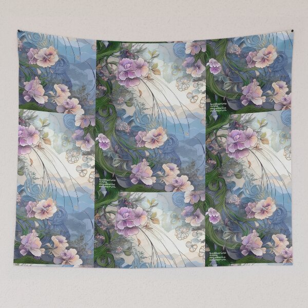 Item preview, Cascading Vinca designed and sold by Katherine Anne Michelle Minerva.