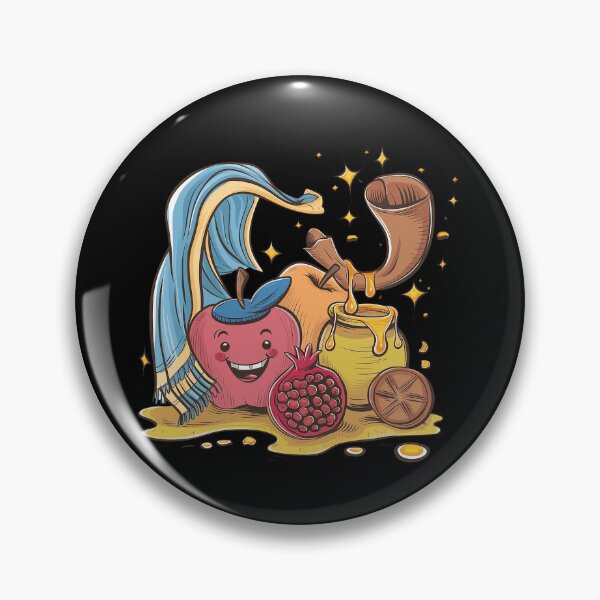 Item preview, Rosh Hashanah Blessings – Shofar, Apple & Honey Jewish Art designed and sold by YG - YiddisheGesheft.