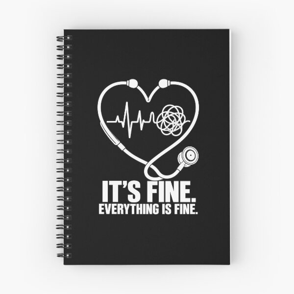 Item preview, Everything Is Fine Funny Nurse Life EKG Stethoscope designed and sold by Ridaelb.