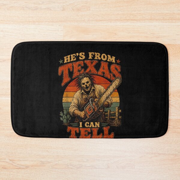Item preview, Retro Hes from Texas I Can Tell Chainsaw Horror Halloween designed and sold by leevekaArt.