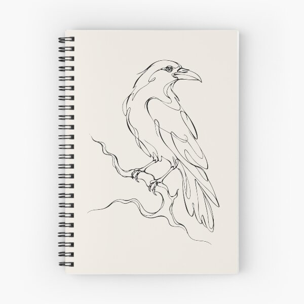 Item preview, Crow Line Art – Simple One Line Drawing designed and sold by FemmePod.