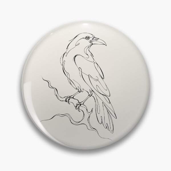 Item preview, Crow Line Art – Simple One Line Drawing designed and sold by FemmePod.