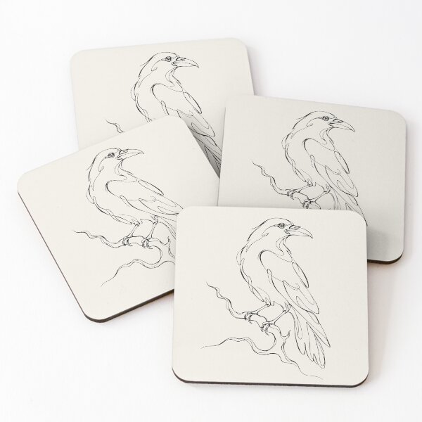 Item preview, Crow Line Art – Simple One Line Drawing designed and sold by FemmePod.