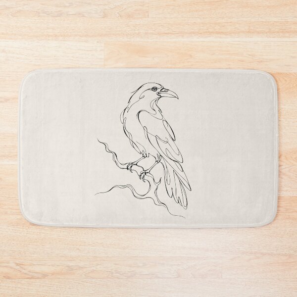 Item preview, Crow Line Art – Simple One Line Drawing designed and sold by FemmePod.