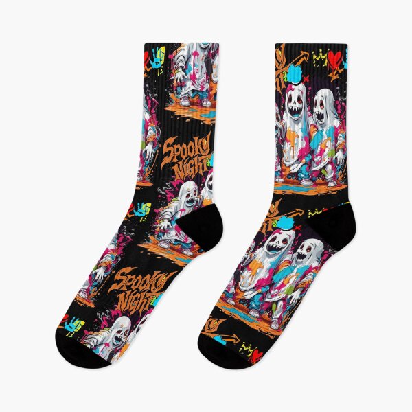Item preview, Three Spooky Ghosts with Spray Paint on Halloween Night designed and sold by Szpaku desart .