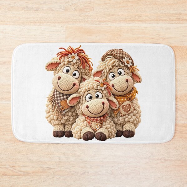 Item preview, Cute Sheep Family with Fluffy Lamb designed and sold by Nextstep Design.