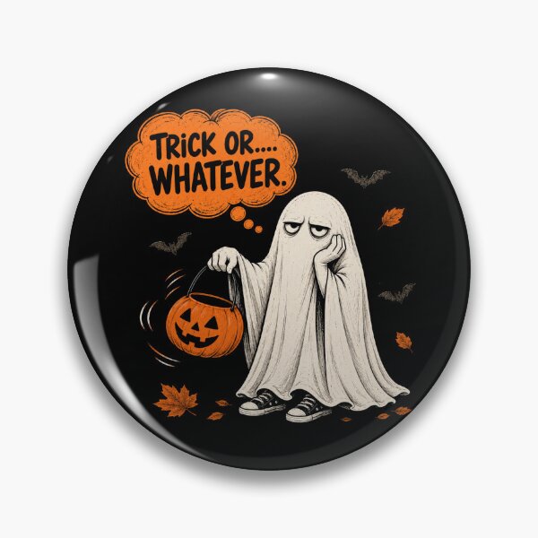 Item preview, Trick or Whatever – Funny Bored Ghost Halloween designed and sold by MyMerryMary.