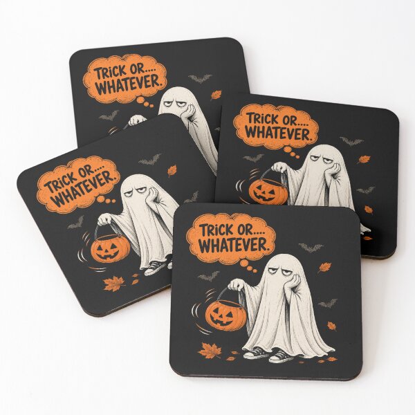 Item preview, Trick or Whatever – Funny Bored Ghost Halloween designed and sold by MyMerryMary.