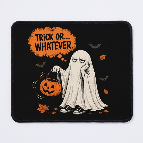 Item preview, Trick or Whatever – Funny Bored Ghost Halloween designed and sold by MyMerryMary.