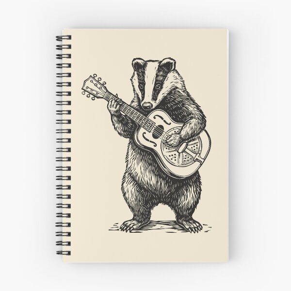 Item preview, Badger Playing Resonator Acoustic Guitar Musician  designed and sold by Y-Vibes.