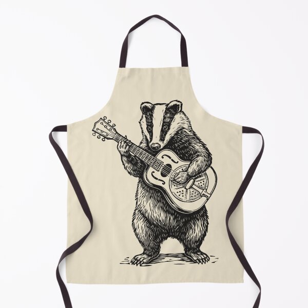 Item preview, Badger Playing Resonator Acoustic Guitar Musician designed and sold by Y-Vibes.