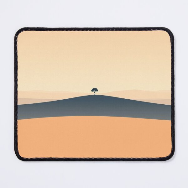 Item preview, Minimalist Lone Tree on Hill Landscape – Soft Pastel Serene Nature Art designed and sold by EllDAV777.