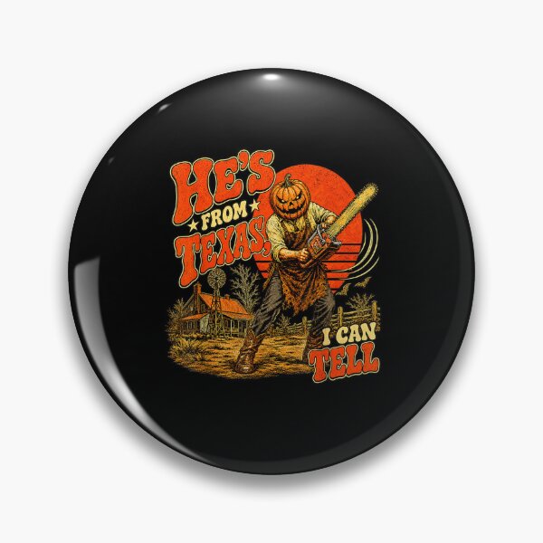 Item preview, Hes from Texas I Can Tell Funny Halloween Pumpkin Horror designed and sold by leevekaArt.