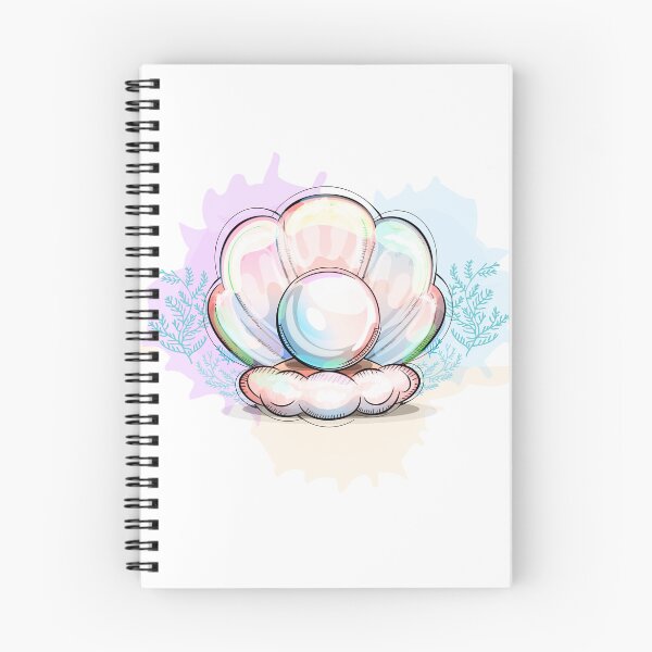 Item preview, Iridescent Pearl in Pastel Sea Shell Watercolor Illustration designed and sold by ARACREATIVECO.