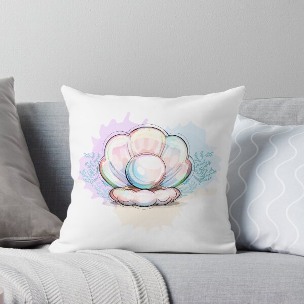 Item preview, Iridescent Pearl in Pastel Sea Shell Watercolor Illustration designed and sold by ARACREATIVECO.