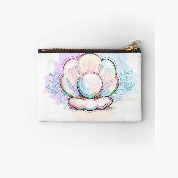 Item preview, Iridescent Pearl in Pastel Sea Shell Watercolor Illustration designed and sold by ARACREATIVECO.