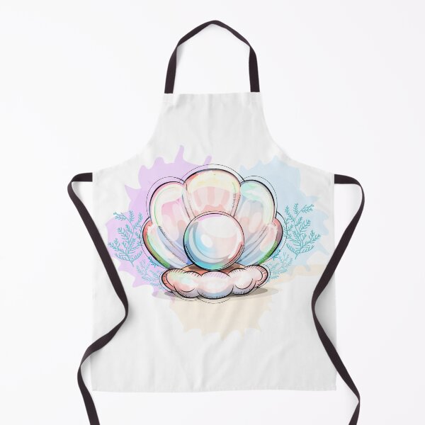 Item preview, Iridescent Pearl in Pastel Sea Shell Watercolor Illustration designed and sold by ARACREATIVECO.