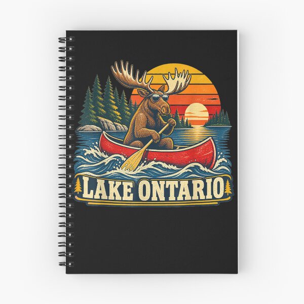 Item preview, Lake Ontario Moose Canoe Vintage Outdoor designed and sold by leevekaArt.