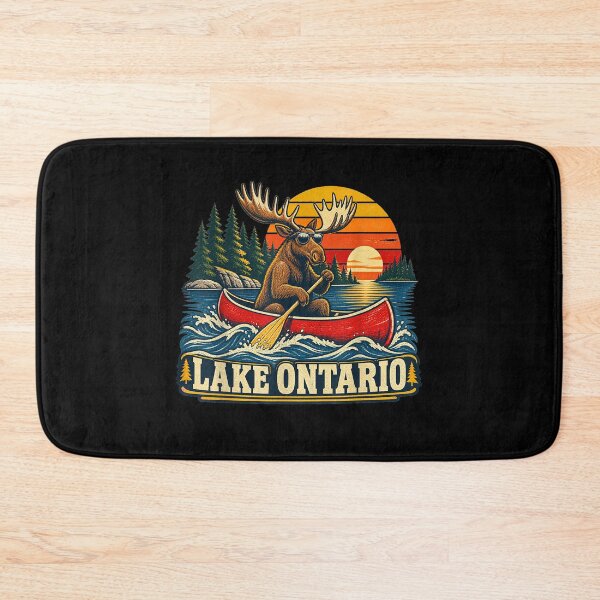 Item preview, Lake Ontario Moose Canoe Vintage Outdoor designed and sold by leevekaArt.