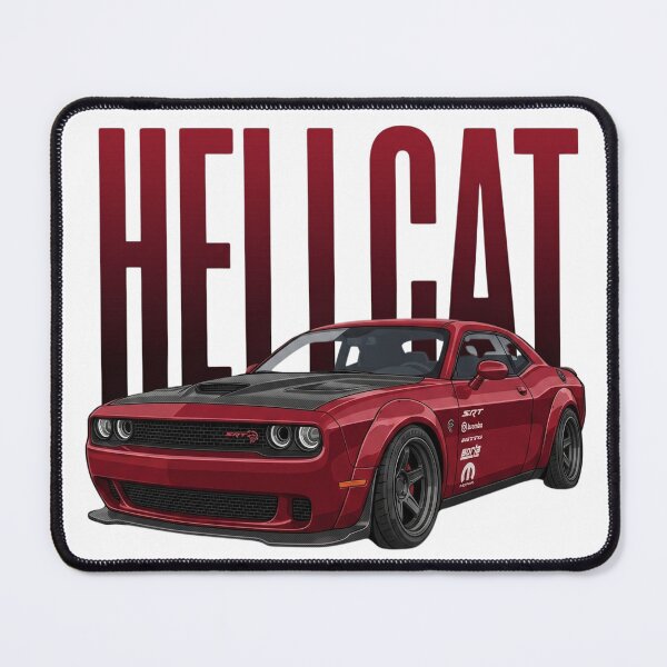 Item preview, Red Dodge Challenger SRT Hellcat Widebody American Muscle Vector Art designed and sold by Motorline44.