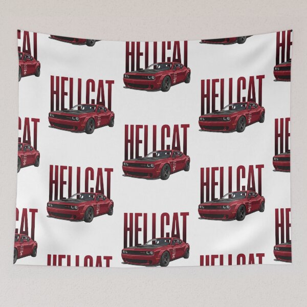Item preview, Red Dodge Challenger SRT Hellcat Widebody American Muscle Vector Art designed and sold by Motorline44.