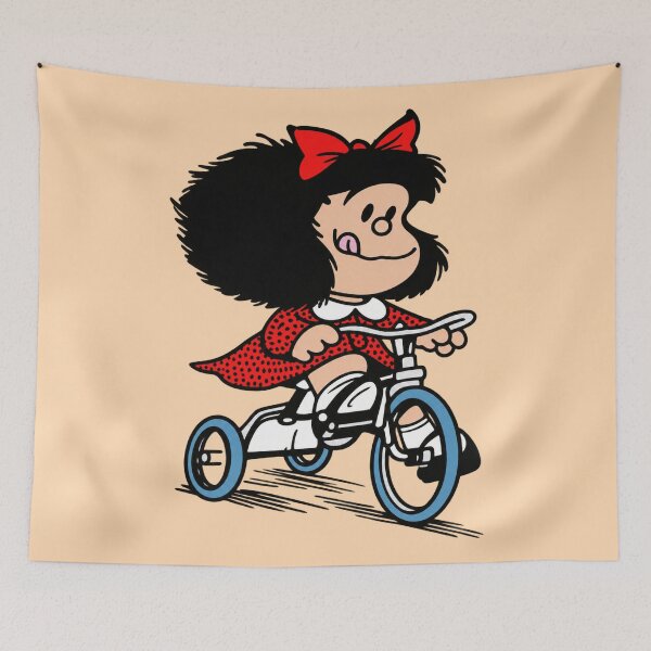 Item preview, Mafalda on a bicycle designed and sold by JarquinDD.