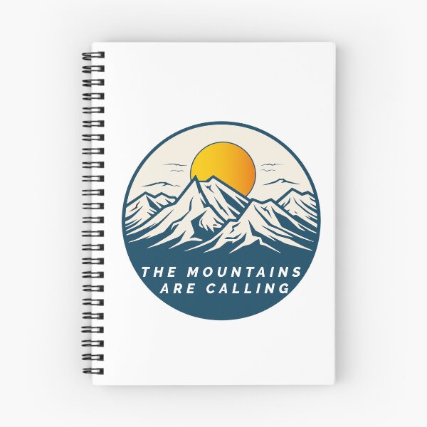 Item preview, The Mountains Are Calling Vintage Hiking Badge designed and sold by ARACREATIVECO.