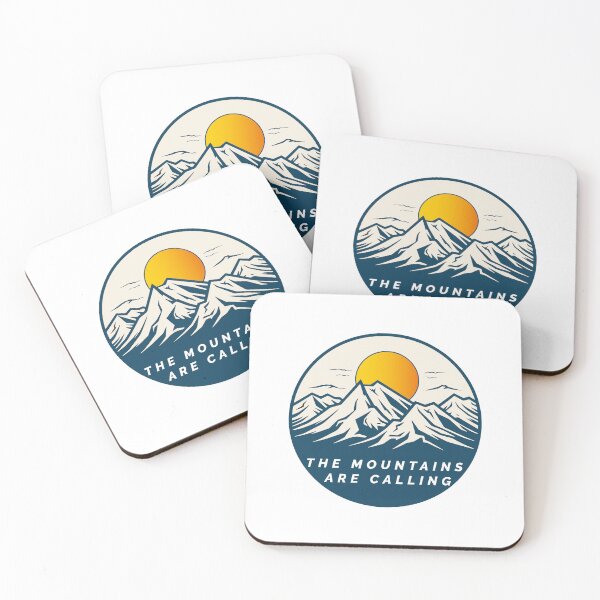 Item preview, The Mountains Are Calling Vintage Hiking Badge designed and sold by ARACREATIVECO.