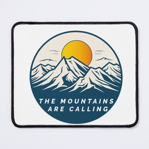 Item preview, The Mountains Are Calling Vintage Hiking Badge designed and sold by ARACREATIVECO.