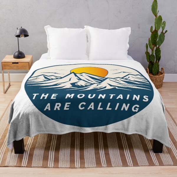 Item preview, The Mountains Are Calling Vintage Hiking Badge designed and sold by ARACREATIVECO.