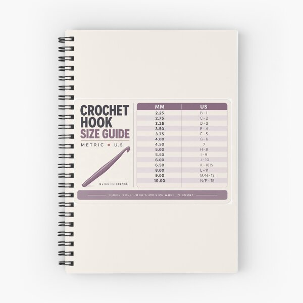 Item preview, Crochet Hook Size Guide Desk Mat – Metric to US Conversion Chart designed and sold by astersgraphics.
